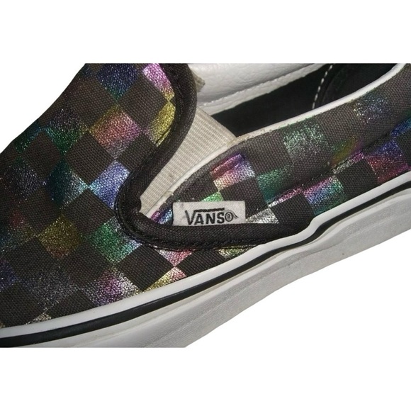 Vans Shoes Checkerboard Iridescent Rainbow Eclectic Stater Surfer egirl y2k Punk - Picture 6 of 11